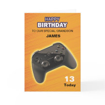 Tarjeta de cumpleaños de controlador de juegos per