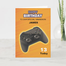 Tarjeta de cumpleaños de controlador de juegos per