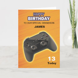 Tarjeta de cumpleaños de controlador de juegos per