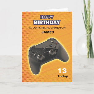 Tarjeta de cumpleaños de controlador de juegos per