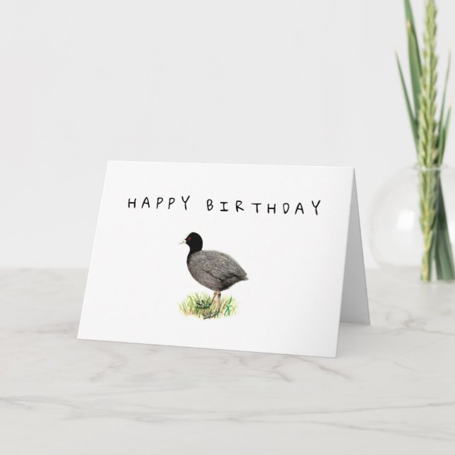 Tarjeta de cumpleaños de Coot Antiguo (Anverso)