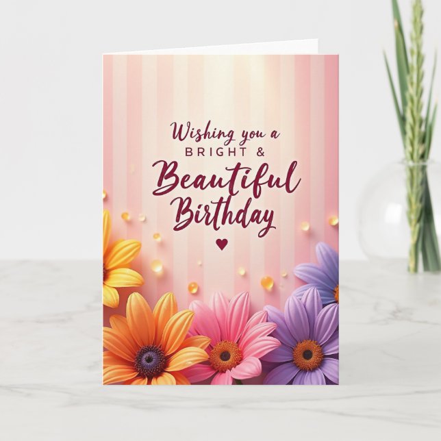Tarjeta de cumpleaños de corazón escrito (Anverso)