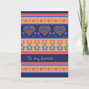 Tarjeta de cumpleaños de Corazones Florales de Art