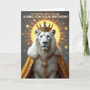 Tarjeta de cumpleaños de corona dorada