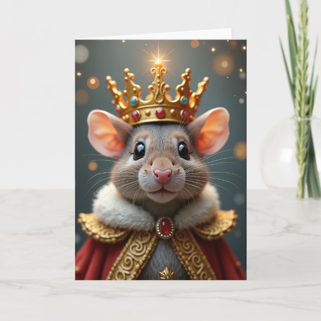 Tarjeta de cumpleaños de corona real (Anverso)