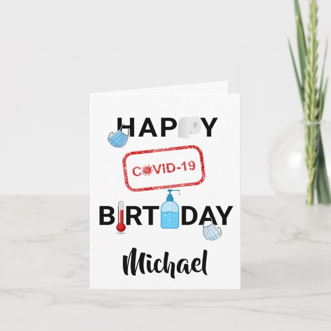 Tarjeta de cumpleaños de Covid (Anverso)