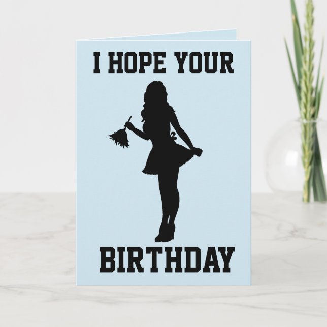 TARJETA DE CUMPLEAÑOS DE CRIADA FRANCESA (Anverso)
