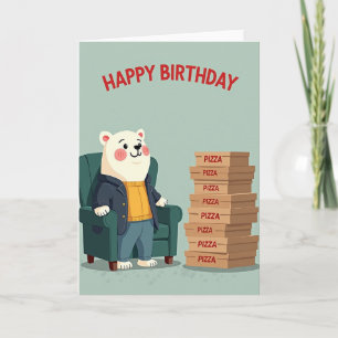 Tarjeta de cumpleaños de criatura acogedora
