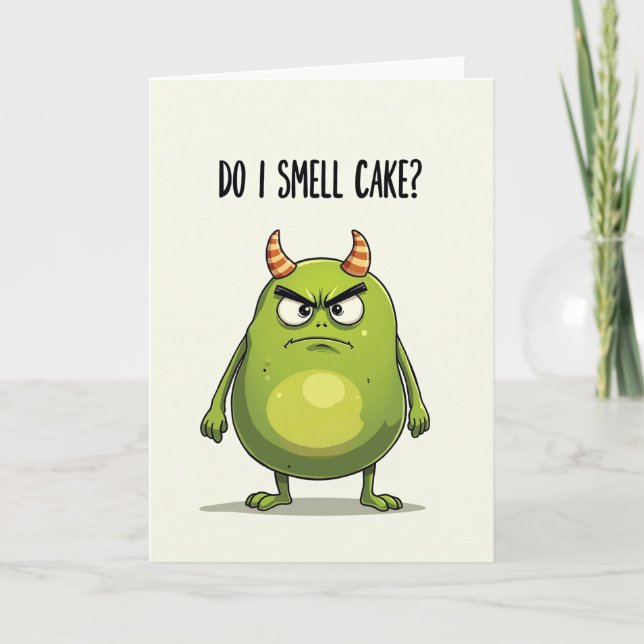 Tarjeta de cumpleaños de criatura Chartreuse (Anverso)