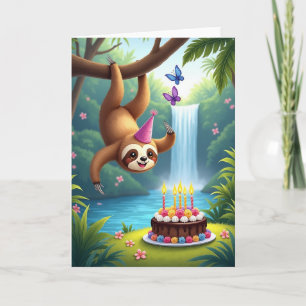 Tarjeta de cumpleaños de criatura de la selva