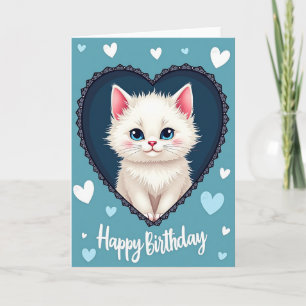 Tarjeta de cumpleaños de criatura de ojos azules