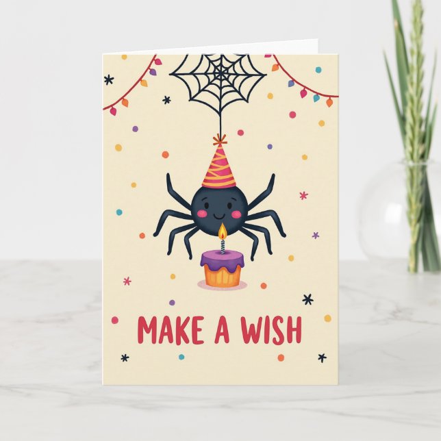Tarjeta de cumpleaños de criatura en la web (Anverso)