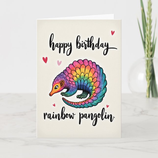 Tarjeta de cumpleaños de criatura encantadora (Anverso)