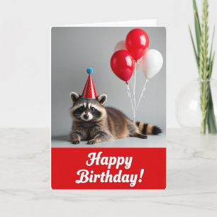 Tarjeta de cumpleaños de criatura enmascarada