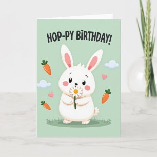 Tarjeta de cumpleaños de criatura esponjosa dulce
