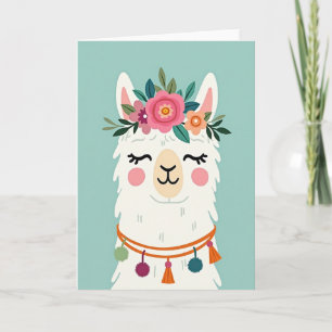 Tarjeta de cumpleaños de criatura floral