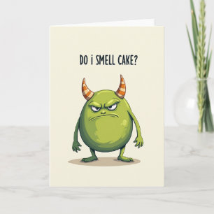 Tarjeta de cumpleaños de criatura gruñona