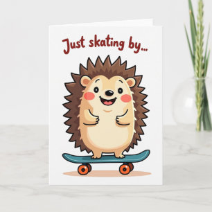 Tarjeta de cumpleaños de criatura patinadora jugue