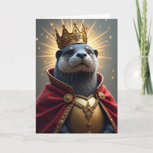 Tarjeta de cumpleaños de criatura regia