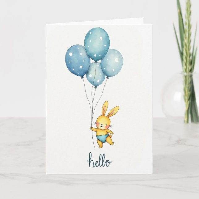 Tarjeta de cumpleaños de criatura suave (Anverso)