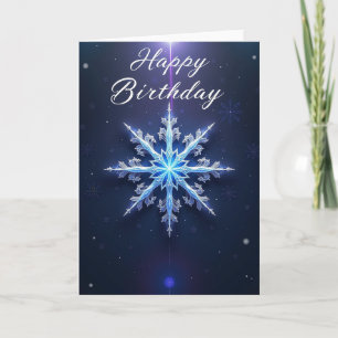 Tarjeta de cumpleaños de cristal de hielo