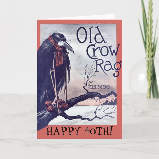 Tarjeta de cumpleaños de Crow antiguo (Anverso)