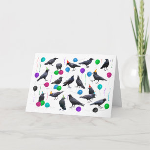 Tarjeta de cumpleaños de Crows Fiesta