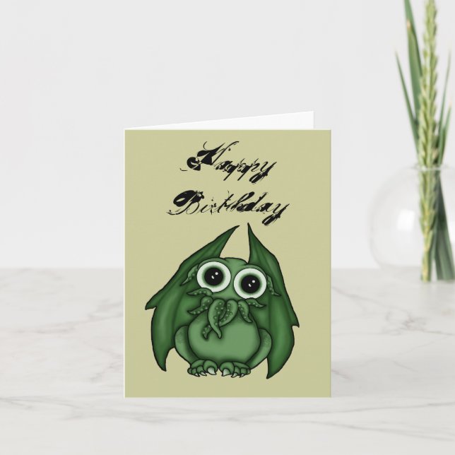 Tarjeta de cumpleaños de Cthulhu (Anverso)