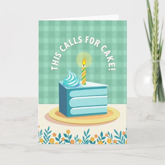Tarjeta de cumpleaños de cuadros (Anverso)