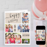 Tarjeta de cumpleaños de cualquier Personalizado d<br><div class="desc">Tarjeta de cumpleaños personalizada para cualquier edad. La plantilla de fotos está lista para que añadas 5 de tus fotos favoritas, así como el nombre y edad de la persona de cumpleaños. En el interior, la tarjeta dice "deseándole un fabuloso cumpleaños" y también tiene la opción de añadir su propio...</div>