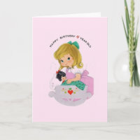 Tarjeta de cumpleaños de cuatro años de antigüedad