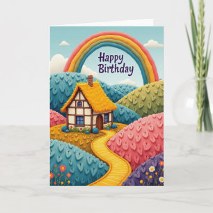 Tarjeta de cumpleaños de cuento de hadas soñador