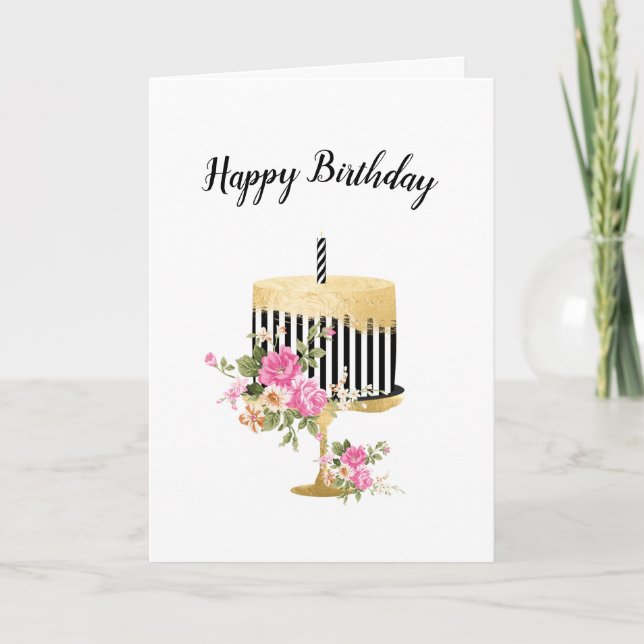 Tarjeta de cumpleaños de cumpleaños feliz de paste (Anverso)