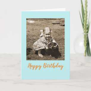 Tarjeta de cumpleaños de dachshund vintage