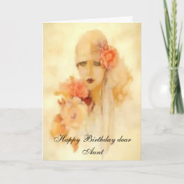 TARJETA DE CUMPLEAÑOS DE "DAMA CON OJOS VERDES"