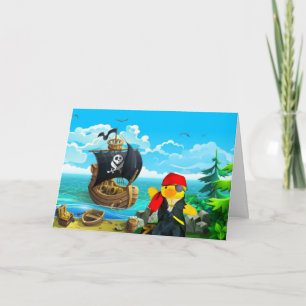 Tarjeta de cumpleaños de Danny Duck el Pirata