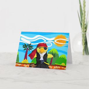 Tarjeta de cumpleaños de Danny Duck el Pirata