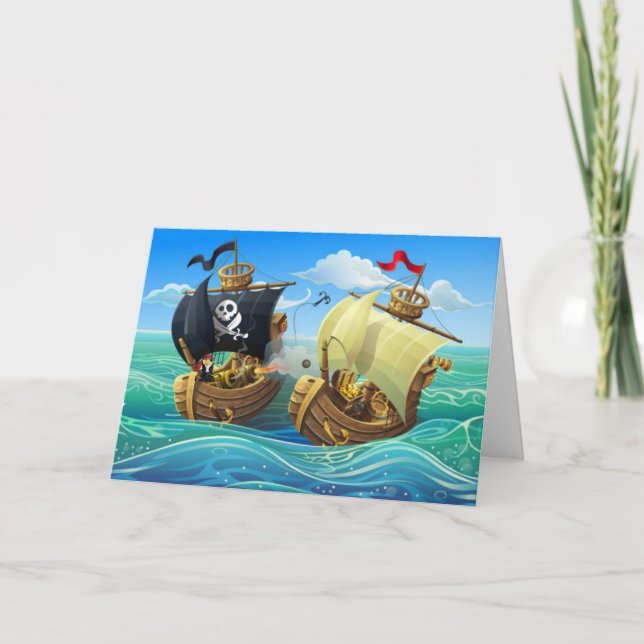 Tarjeta de cumpleaños de Danny Duck el Pirata (Anverso)