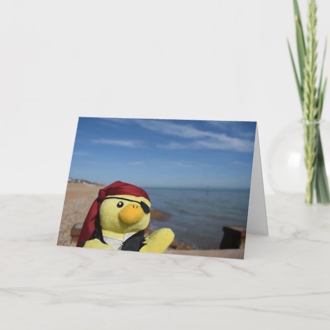 Tarjeta de cumpleaños de Danny Duck el Pirata (Anverso)