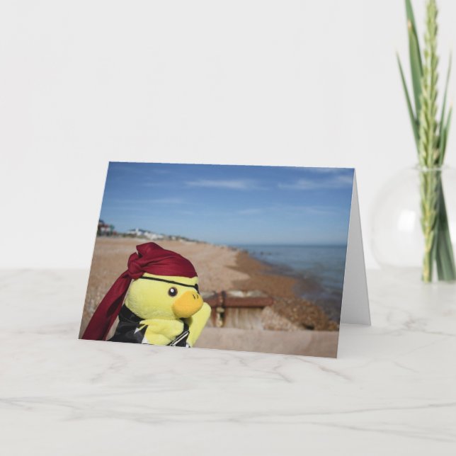 Tarjeta de cumpleaños de Danny Duck el Pirata (Anverso)