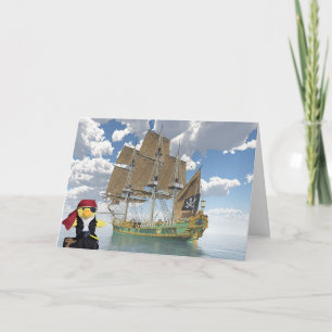 Tarjeta de cumpleaños de Danny Duck el Pirata