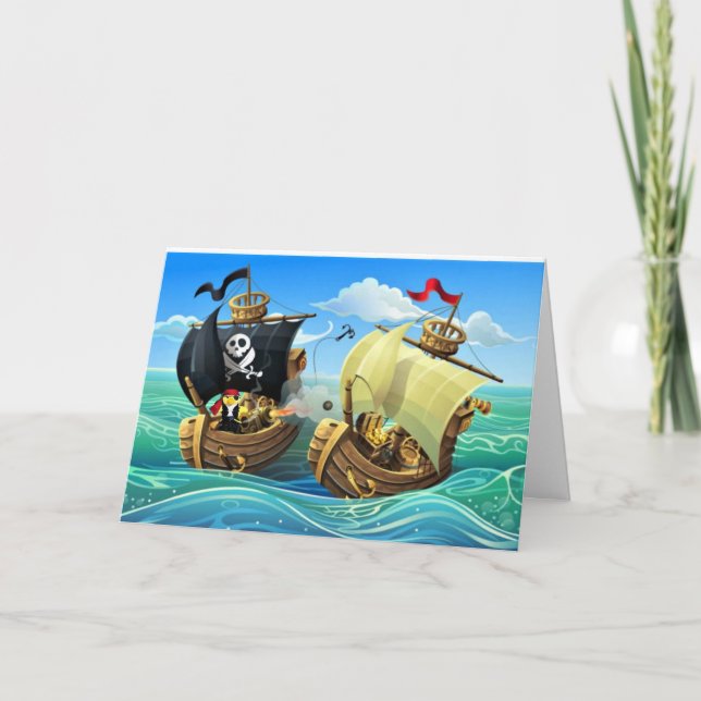 Tarjeta de cumpleaños de Danny Duck el Pirata (Anverso)