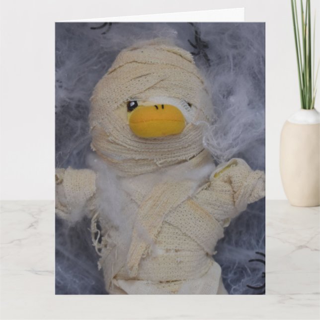 Tarjeta de cumpleaños de Danny Duck la Momia (Anverso)