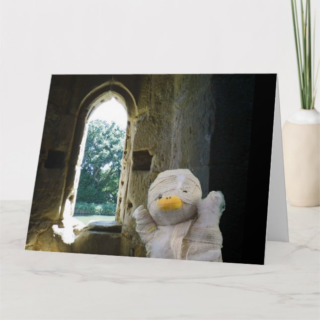 Tarjeta de cumpleaños de Danny Duck la Momia (Anverso)