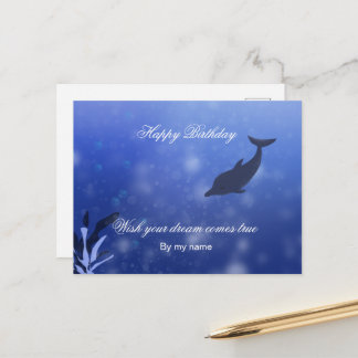 Tarjeta de cumpleaños de delfín