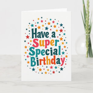 Tarjeta de cumpleaños de deseo colorido