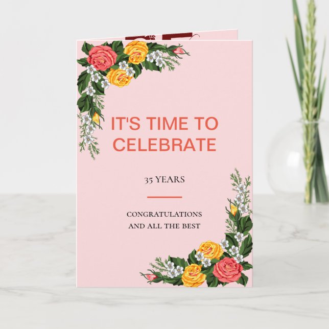 Tarjeta de cumpleaños de deseos florecientes (Anverso)