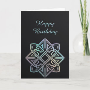 Tarjeta de cumpleaños de diamante de nudo celta ne