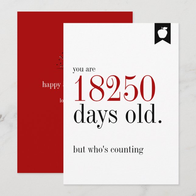Tarjeta de Cumpleaños de Días de Cumpleaños de Hit (Anverso / Reverso)