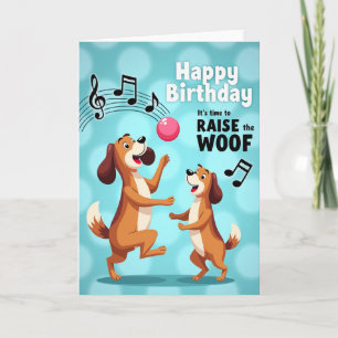 Tarjeta de cumpleaños de dibujos animados alegres